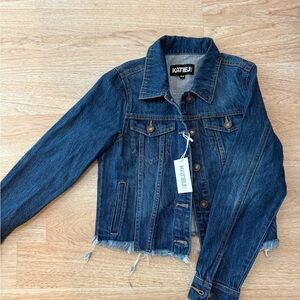 Katie J NYC Dark Blue Denim Jean Jacket for Kids